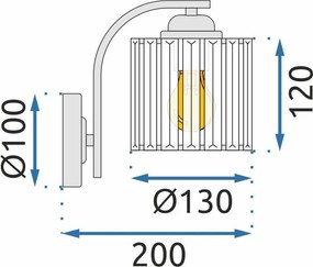 Toolight - Nástenná lampa 1xE27 APP512-1W, čierna, OSW-08558