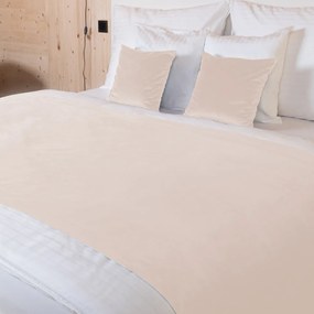 Biante Zamatový prehoz/behúň na posteľ Velvet Prémium SVP-020 Béžový Na mieru
