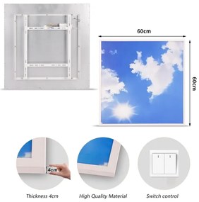 Brilagi - LED Stropné svietidlo SLIMFRAME LED/58W/230V 60x60 cm strieborná/modrá