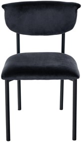 Stolička pre návštevy Gambell zamat - čierna