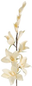 Dekoračný kvet 108 cm, s kvetmi 67 cm ,priemer kvetu 19 cm krémová