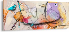 Obraz - Abstrakcia, vtáčik (120x50 cm)