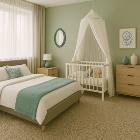 Metrážny koberec Bali 274, na mieru, šíře 4m, hnedá, filc, detská izba