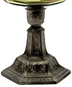 Petrolejová lampa LUDMILA 42 cm lesná zelená