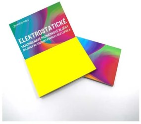 Elektrostatický poznámkový bloček Symbionotes 19 x 10 cm - 100 listov, žltá