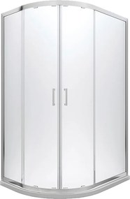 Besco Asymetrický sprchový kút MODERN 190 AS 100x80 (120x90), výška 190 cm - bez vaničky BESCO-Rozmery: 100x80, BESCO-Profily: profily: chróm, výplň:…