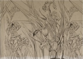 Obraz - Obrysy rastlín (70x50 cm)
