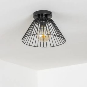Brilagi - LED Prisadený luster CERIA WIRE 1xE27/40W/230V pr. 30 cm čierna