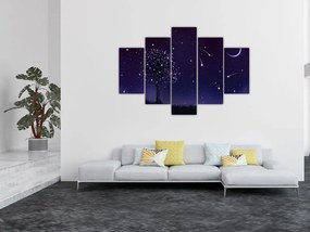 Obraz - Noc zachytená ilustrácou (150x105 cm)