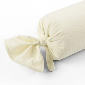 Biante Zamatový vankúš valec bonbon Velvet Brick SVB-203 Smotanový 15x40 cm