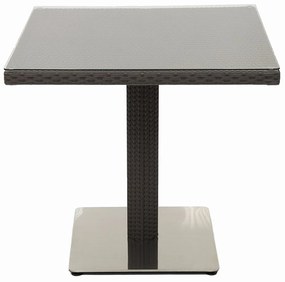 DEOKORK Záhradný ratanový stôl GINA 80x80 cm (hnedá)