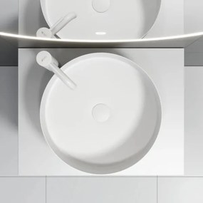 BATH DELUXE 06-040-16-01-00 - Umývadlo na dosku LJORDAL Ø 40 cm oceľ/biela