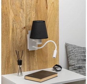 Brilagi - LED Nástenná lampa NUBILA 1xE27/25W/230V + LED/3W biela/čierna