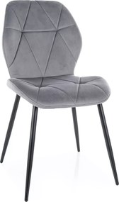 SI Stolička Rick Velvet sivý