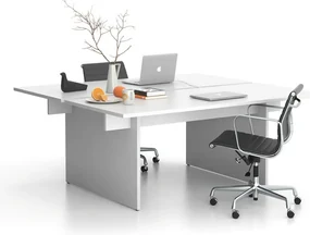 Stôl double SOLID, 180x165 cm, biela