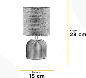 ONLI - Stolná lampa SHELLY 1xE27/22W/230V ružová 28 cm