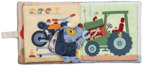 Lilliputiens - textilná knižka - psík Jules v garáži