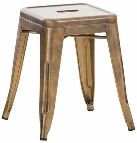 Stohovateľná kovová stolička Armin - Zlatá