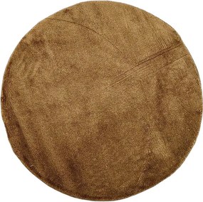 Okrúhly zlatý koberec Plush Deluxe – huňatý plyšový koberec Rozmer: 60x60 cm