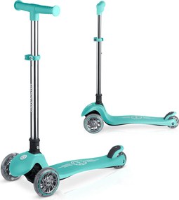 Ricokids Glow svietiaca v tme detská balančná Kolobežka - tyrkysová