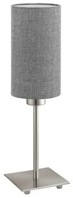 Eglo - LED  Stolná lampa TUNJA 1xE27/60W/230V 26,5 cm matný chróm/šedá EG32509B