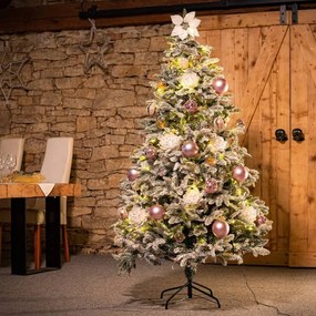 DECOLED Plastová guľa, d. 8 cm, ružová, 6x lesklá