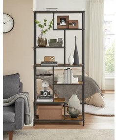 Knižnica NAVARO hnedá/čierna