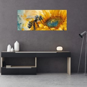 Obraz - Včielka, akvarel (120x50 cm)