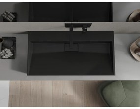 Mexen Ava, umývadlo na dosku z konglomerátu B/O 90 x 46 cm, čierna matná, 23019070