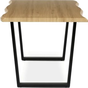 Jedálenský stôl 180x90 cm HT-F4218 OAK divoký dub / čierny
