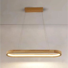 Brilagi - Drevený LED luster UMEA WOOD na lanku, 30W, 230V, 70x20 cm
