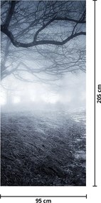 Fototapeta na dvere - Cesta v hmle (95x205cm)