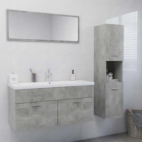 Súprava kúpeľňového nábytku betónová sivá drevotrieska 3071166