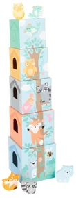 Kocky pyramída so zvieratkami Pastel