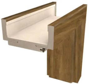 Obložková zárubňa Naturel 60 cm pre hrúbku steny 7,5-9,5 cm ľavá O1DPL60L