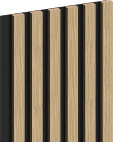 Mexen Lam-B, akustické stenové lamely 275 × 30 cm, HDF doska 4 mm, technická dyha, orech ľanový, S100-275307-3015-015