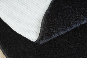 Kúpeľňový koberček SANTA čierny kruh