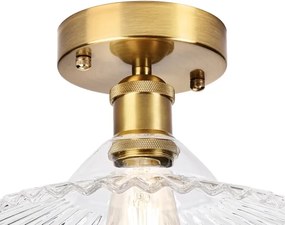Prisadený luster TRISH 1xE27/15W/230V zlatý/priehľadný
