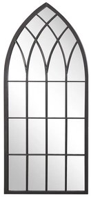 Nástenné zrkadlo kovové 50 x 115 cm čierne CASSEL Beliani
