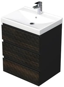 Kúpeľňová skrinka s umývadlom SAT Cube Way 60x71x46 cm hnedá mat CUBE3D46603ZHVER, 1 ks