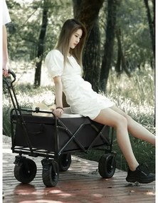 Skladací záhradný a plážový prepravný vozík 75 L