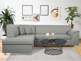 Rohová sedacia súprava Bernett, svetlo šedá tkanina, ľavý roh%