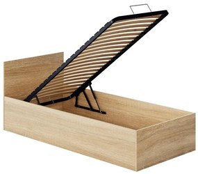Jednolôžková posteľ 90 cm Discutibles (dub sonoma) (s roštom) (s úl. priestorom). Vlastná spoľahlivá doprava až k Vám domov. 1116312
