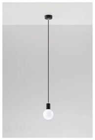 Čierne stropné svietidlo Sollux Bombilla