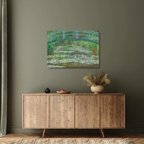 Sklenený obraz - Claude Monet, The Japanese Footbridge, reprodukcia (70x50 cm)
