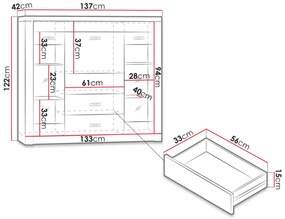 Komoda Nadenas N8 (jaseň svetlý). Vlastná spoľahlivá doprava až k Vám domov. 1122692