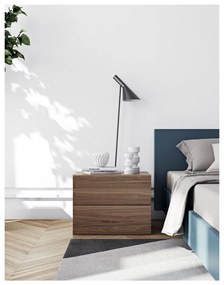 Hnedý nočný stolík s 2 zásuvkami TemaHome Aurora