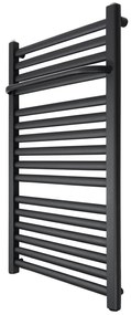 Regnis LE-R, vykurovacie teleso s vešiakom na uteráky 540x910mm, 469W, čierna, LE-R/910/540/D500/BLACK