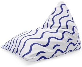 Sablio Sedací vak Modré vlnky: 150x80 cm