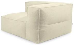 Krémový sedací vak z textílie buklé Mass Corner 150 Left – SLOWDOWN